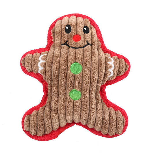 KFX-9067069 Plush Dog Toy with Sound Generator for Dental Health and Interactive Play