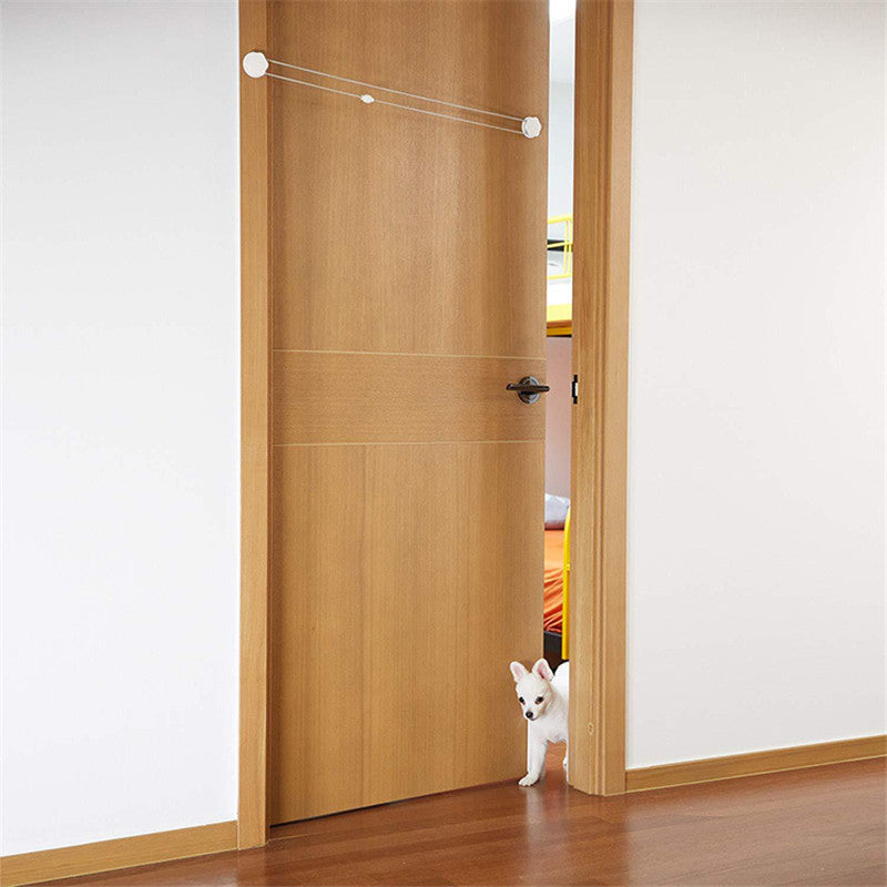 KFX-9067709 Pet Door with Adjustable Entry and Exit Direction - Large White, 25*14*3.5CM