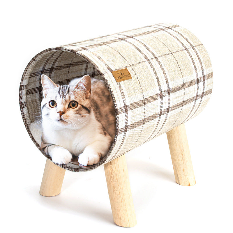 KFX-9070269 Cozy Poplar and Linen Pet Bed Hammock for Cats and Dogs