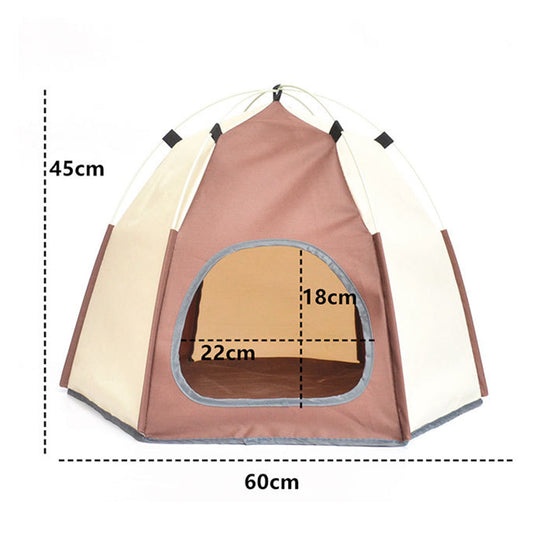 KFX-9071037 Hexagon Shaped Cloth Pet Tent Nest for Cozy Indoor Retreat