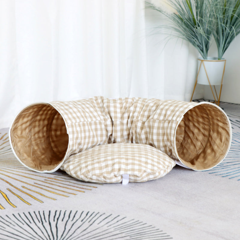 KFX-9071293 Universal Donut Cat Nest Tunnel for All Seasons - Various Colors and Styles Available