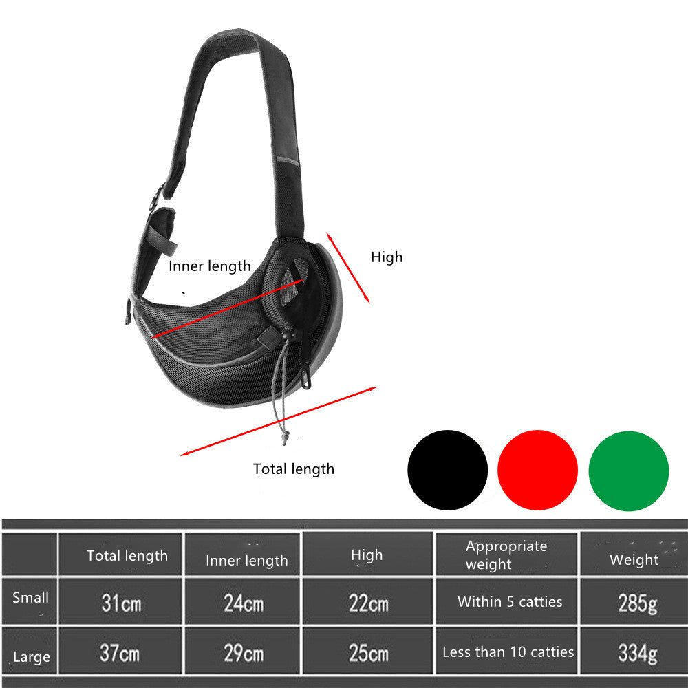KFX-9073469 Breathable Mesh Pet Backpack for Cats and Dogs - Portable Travel Carrier in Red, Green, and Black