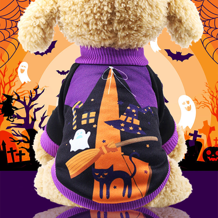 KFX-9076157 Halloween-Themed Pet Clothes for Dogs and Cats with Comfort Design