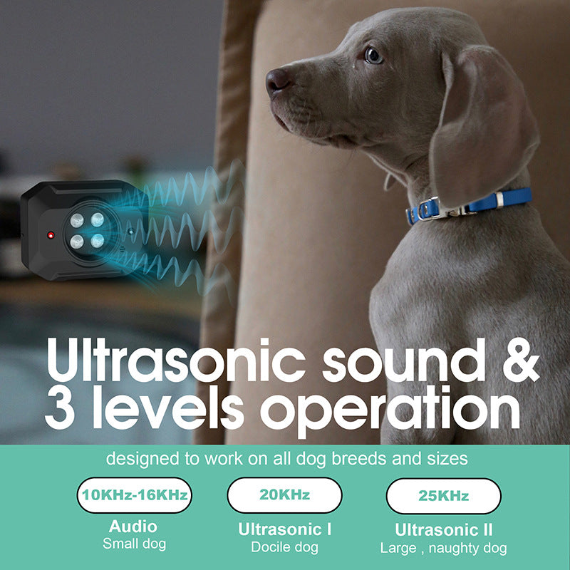 KFX-9079357 Portable Anti-Barking Ultrasonic Device with Adjustable Frequencies and Waterproof Design