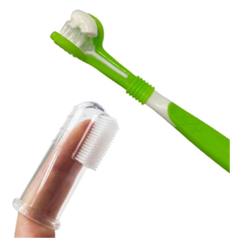 KFX-9079613 Silicone Finger Cots for Dog Teeth, Ears, and Eye Care - Vanilla Scented Cleaning Tool