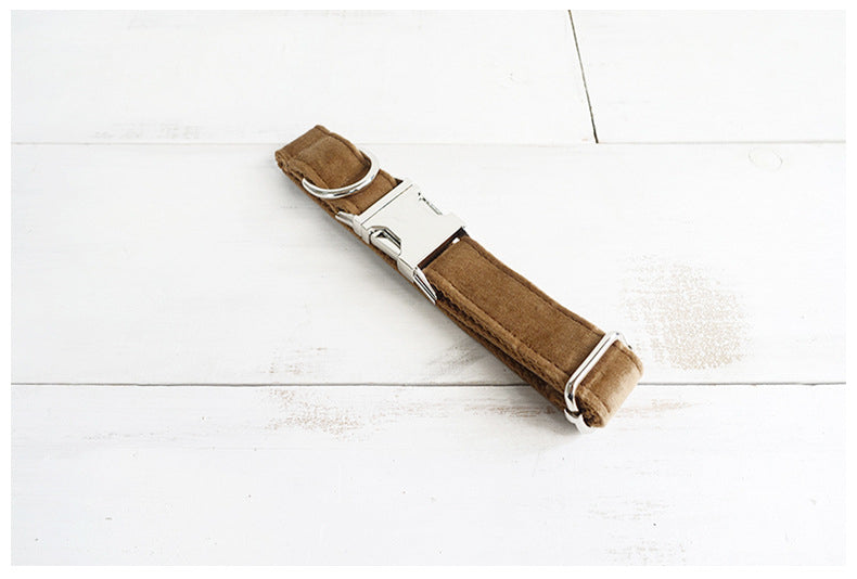 KFX-9079741 Camel Polyester Dog Collar with Thick Material for Durability
