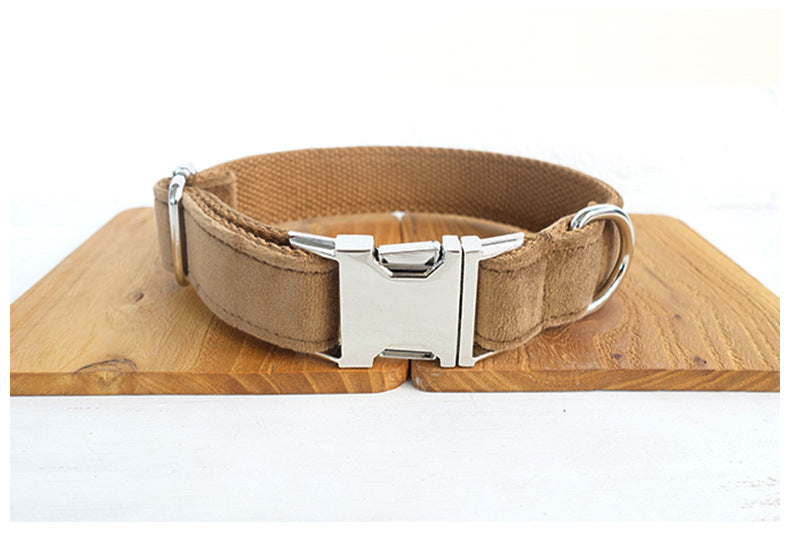 KFX-9079741 Camel Polyester Dog Collar with Thick Material for Durability