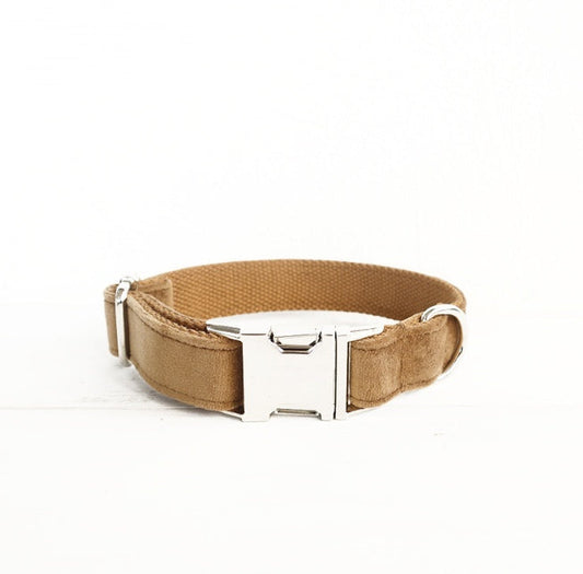 KFX-9079741 Camel Polyester Dog Collar with Thick Material for Durability