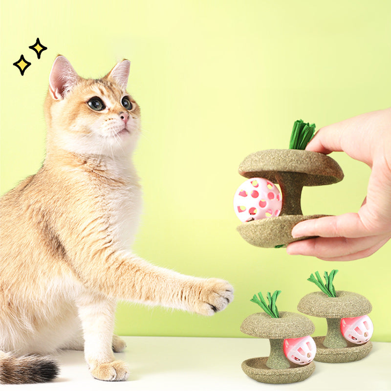 KFX-9080381 Catnip Toys for Cats with Bell - Safe and Healthy Edible Catnip for Chasing and Dental Care