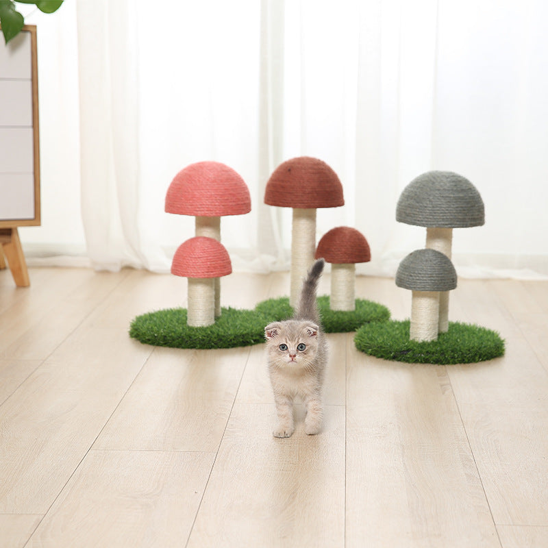 KFX-9081021 Natural Linen Cat Scratching Post with Cotton Rope and Various Styles