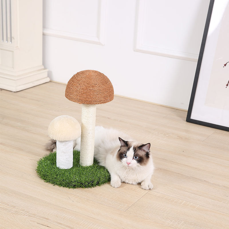 KFX-9081021 Natural Linen Cat Scratching Post with Cotton Rope and Various Styles
