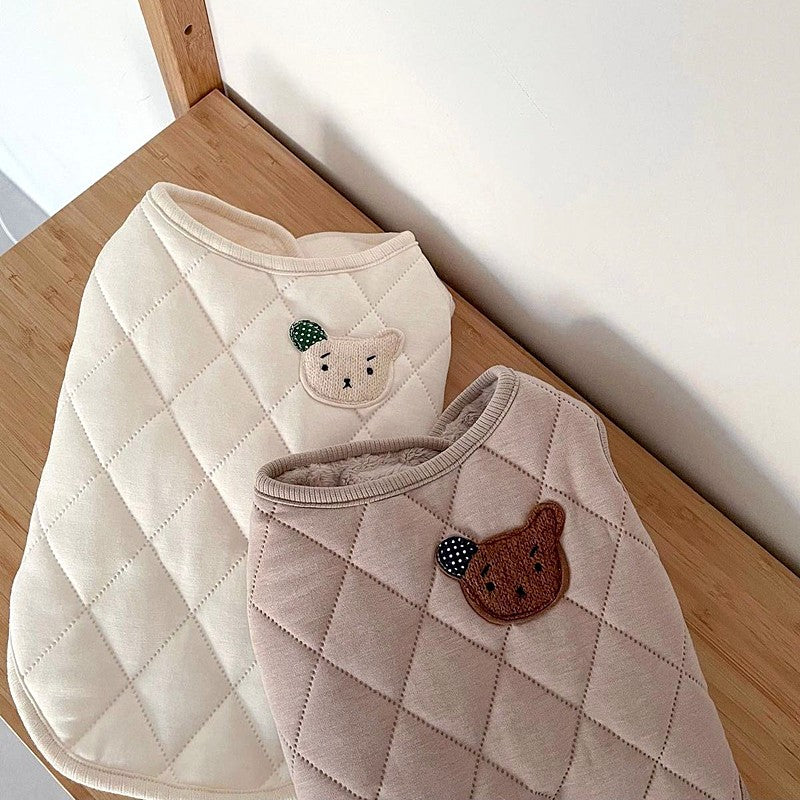 KFX-9082173 Stylish Padded Coat Vest for Dogs in Autumn and Winter, Available in Coffee and White, Multiple Sizes