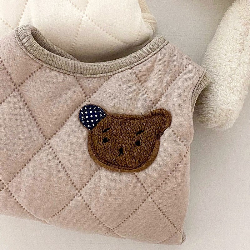 KFX-9082173 Stylish Padded Coat Vest for Dogs in Autumn and Winter, Available in Coffee and White, Multiple Sizes