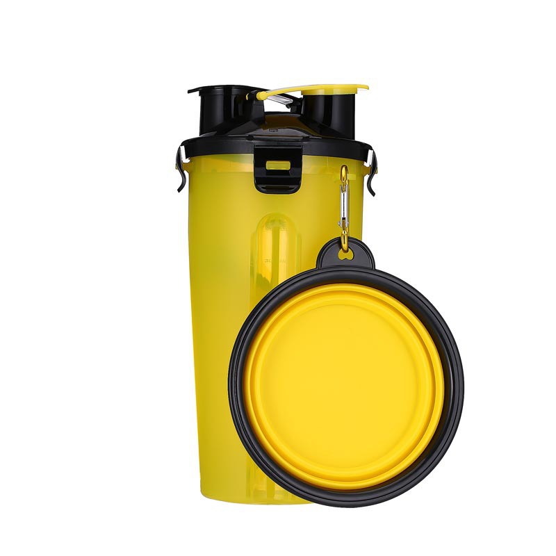 KFX-9083581 Portable Pet Water Cup with Folding Bowl - BPA-Free PP and TPE Material - 23cm Height, 11cm Diameter