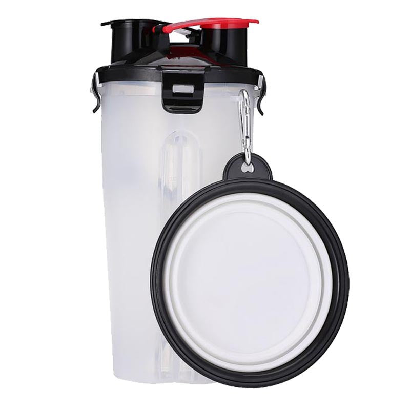 KFX-9083581 Portable Pet Water Cup with Folding Bowl - BPA-Free PP and TPE Material - 23cm Height, 11cm Diameter
