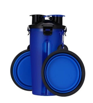 KFX-9083581 Portable Pet Water Cup with Folding Bowl - BPA-Free PP and TPE Material - 23cm Height, 11cm Diameter