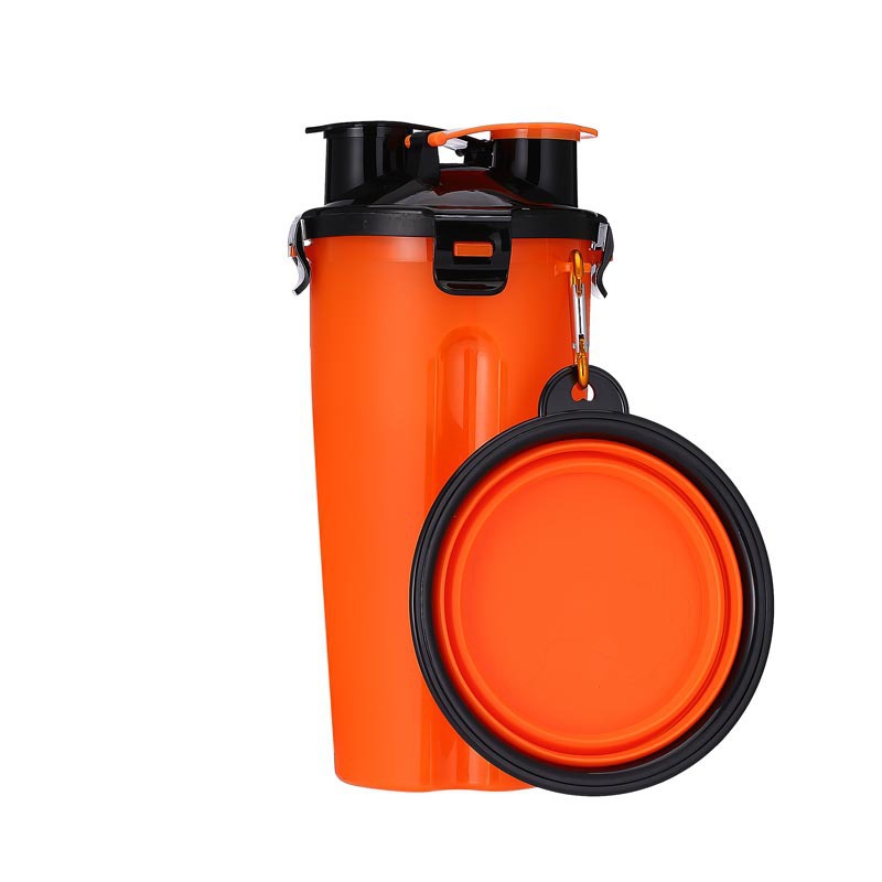 KFX-9083581 Portable Pet Water Cup with Folding Bowl - BPA-Free PP and TPE Material - 23cm Height, 11cm Diameter