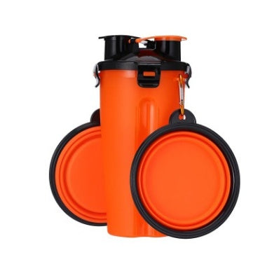 KFX-9083581 Portable Pet Water Cup with Folding Bowl - BPA-Free PP and TPE Material - 23cm Height, 11cm Diameter