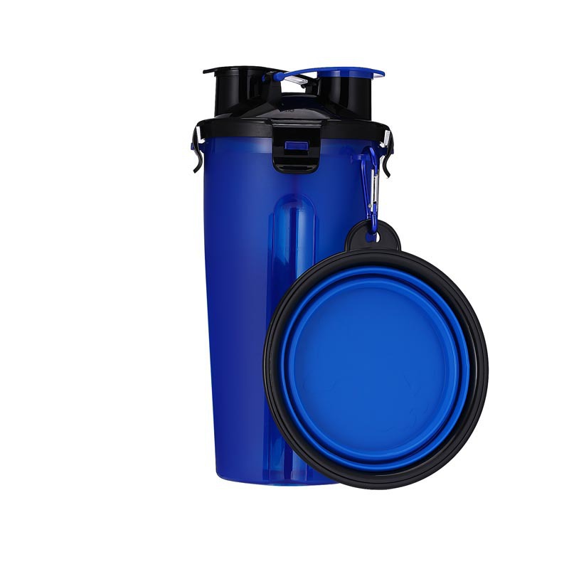 KFX-9083581 Portable Pet Water Cup with Folding Bowl - BPA-Free PP and TPE Material - 23cm Height, 11cm Diameter