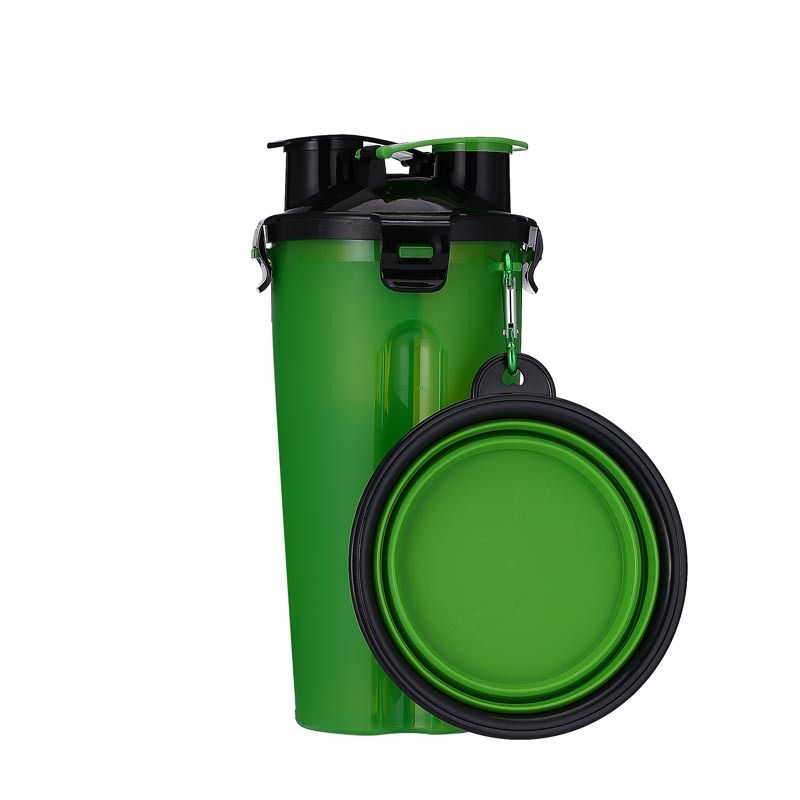 KFX-9083581 Portable Pet Water Cup with Folding Bowl - BPA-Free PP and TPE Material - 23cm Height, 11cm Diameter