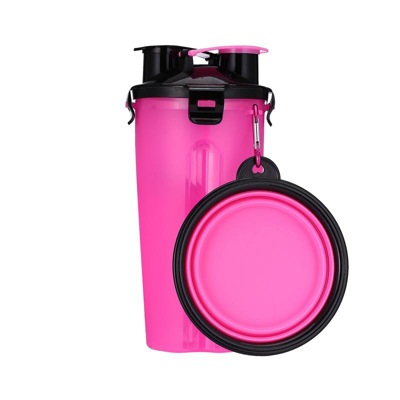 KFX-9083581 Portable Pet Water Cup with Folding Bowl - BPA-Free PP and TPE Material - 23cm Height, 11cm Diameter