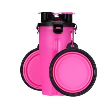 KFX-9083581 Portable Pet Water Cup with Folding Bowl - BPA-Free PP and TPE Material - 23cm Height, 11cm Diameter