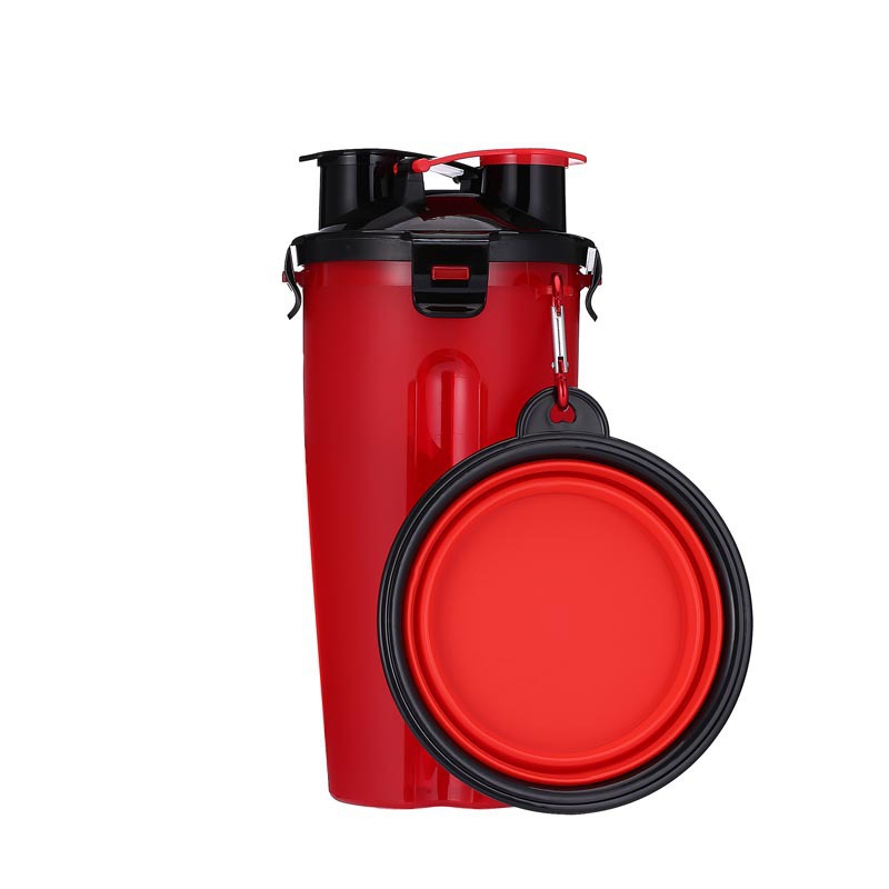 KFX-9083581 Portable Pet Water Cup with Folding Bowl - BPA-Free PP and TPE Material - 23cm Height, 11cm Diameter