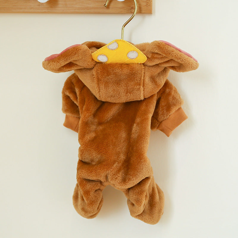 KFX-9084093 Cozy Casual Velvet Pet Clothes for Autumn and Winter - Multiple Sizes Available