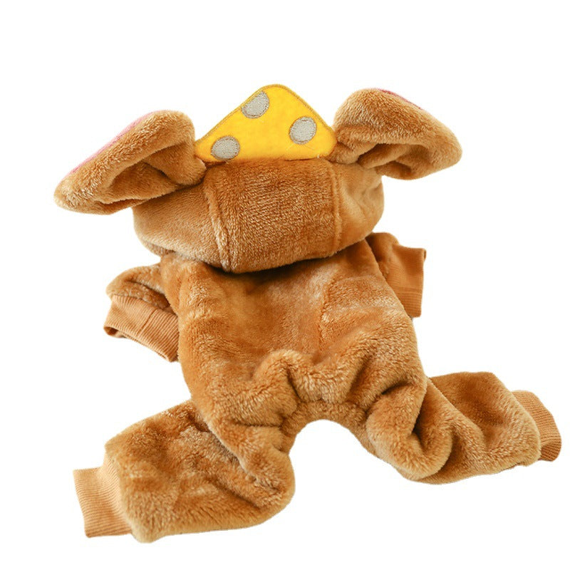 KFX-9084093 Cozy Casual Velvet Pet Clothes for Autumn and Winter - Multiple Sizes Available