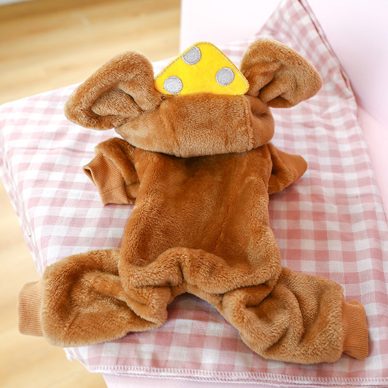 KFX-9084093 Cozy Casual Velvet Pet Clothes for Autumn and Winter - Multiple Sizes Available