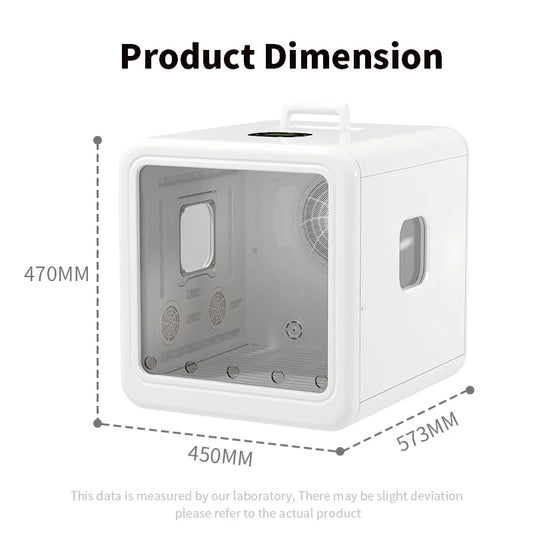 KFX-908499 Portable Smart Pet Dryer 70L Low Noise 4-Speed Eco-Friendly Rechargeable Hair Dryer for Cats and Small Animals