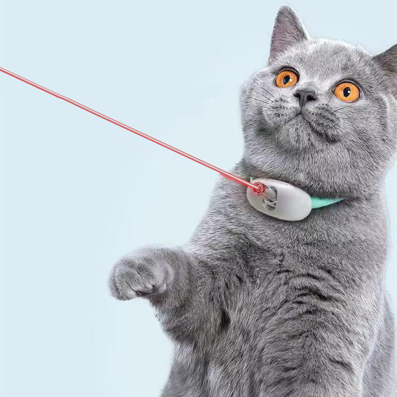 KFX-9085501 Smart Laser Cat Collar Interactive USB Rechargeable Hands-Free Teasing Toy for Kittens and Cats