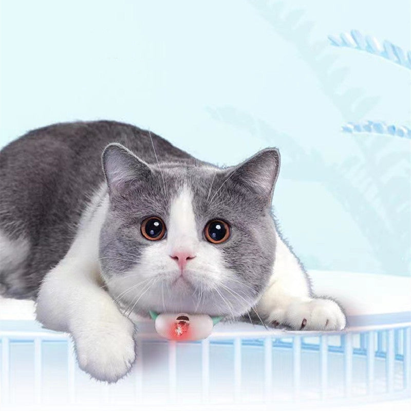 KFX-9085501 Smart Laser Cat Collar Interactive USB Rechargeable Hands-Free Teasing Toy for Kittens and Cats