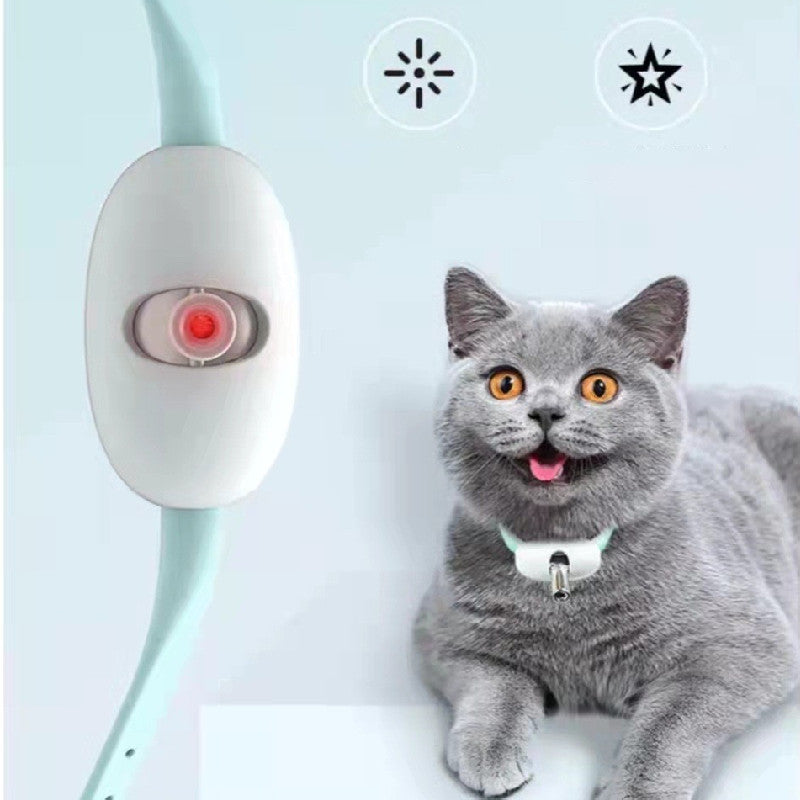KFX-9085501 Smart Laser Cat Collar Interactive USB Rechargeable Hands-Free Teasing Toy for Kittens and Cats
