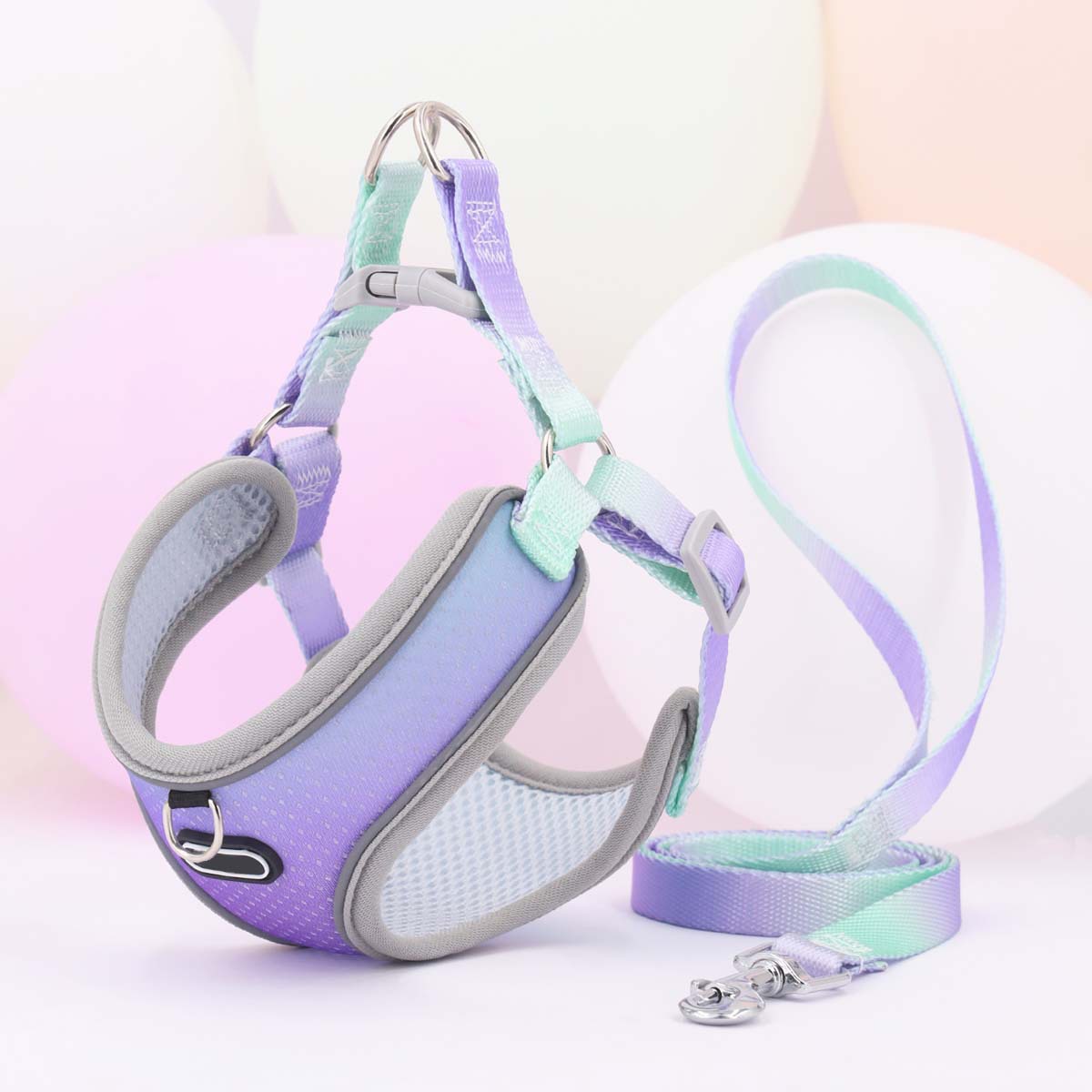 KFX-9091645 Lightweight Polyester Pet Chest Strap with Leash - Multiple Color Options