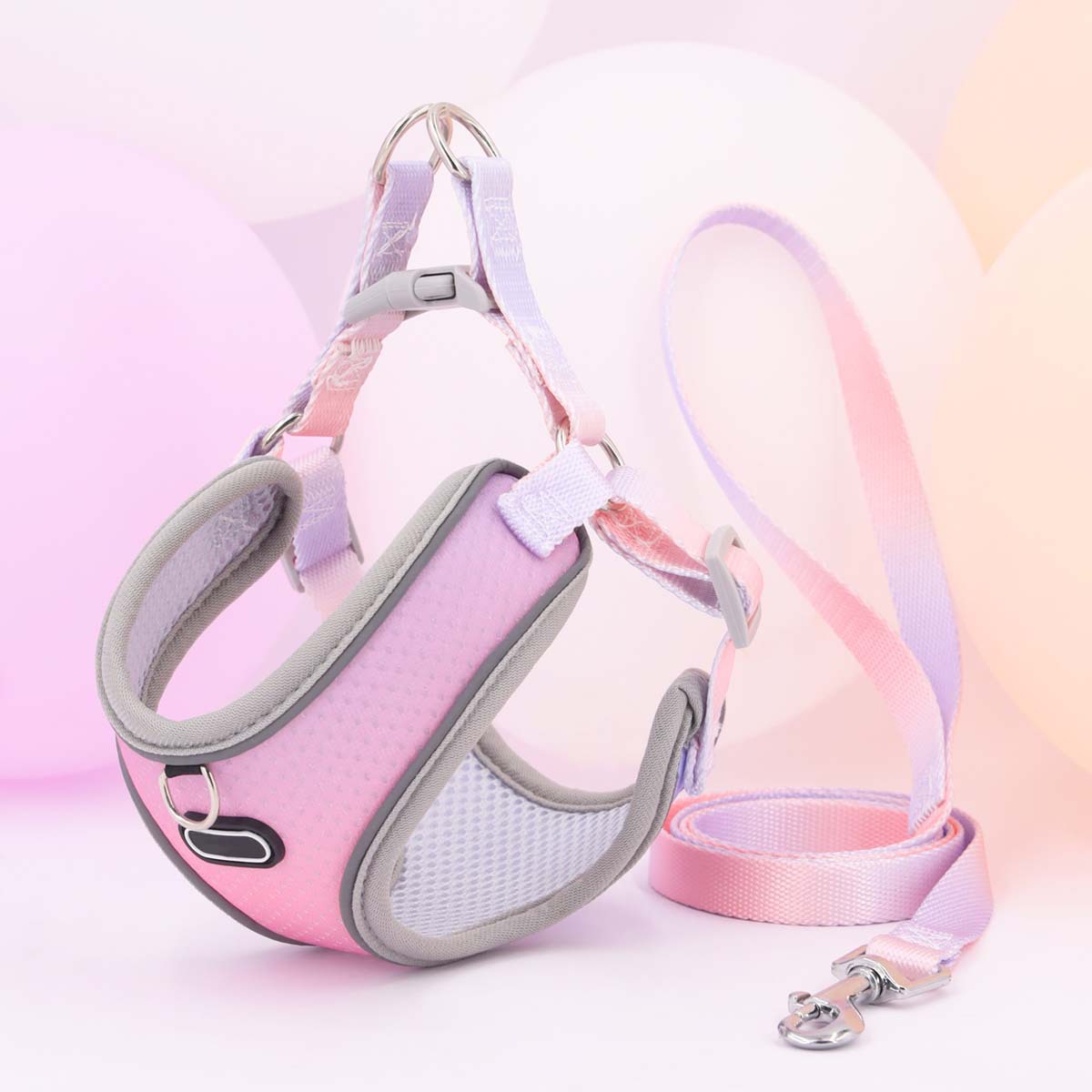 KFX-9091645 Lightweight Polyester Pet Chest Strap with Leash - Multiple Color Options