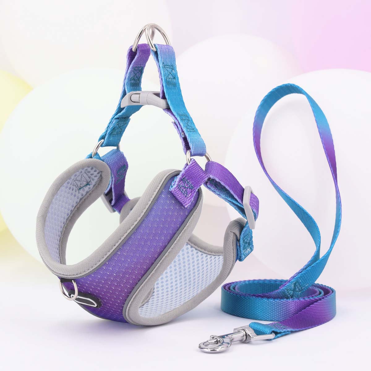 KFX-9091645 Lightweight Polyester Pet Chest Strap with Leash - Multiple Color Options