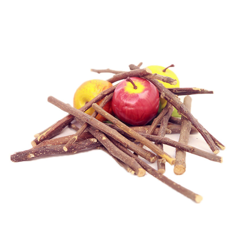 KFX-9091901 Dried Apple Branch Treats for Rabbits, Chinchillas, and Hamsters - 100g