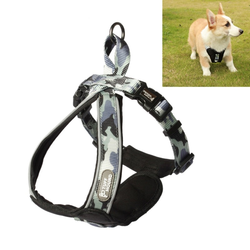KFX-9092541 Comfortable Nylon Dog Walking Chest Strap, Size L, Adjustable Fit for All Breeds, Load Bearing 192 kg