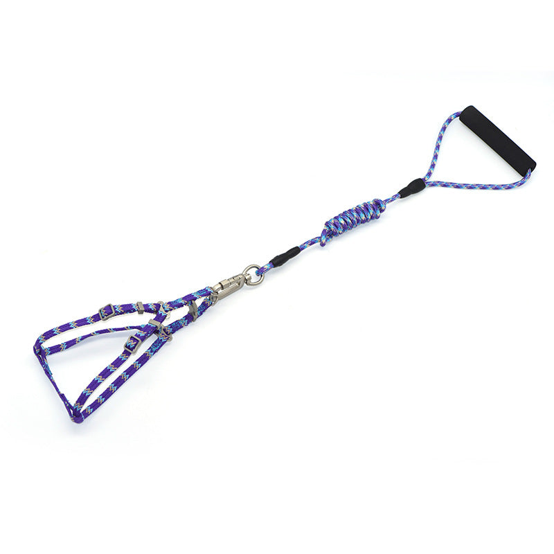 KFX-9093053 Foam Handle Circular Rope with Chest and Back Harness for Pet Training - Multiple Colors Available