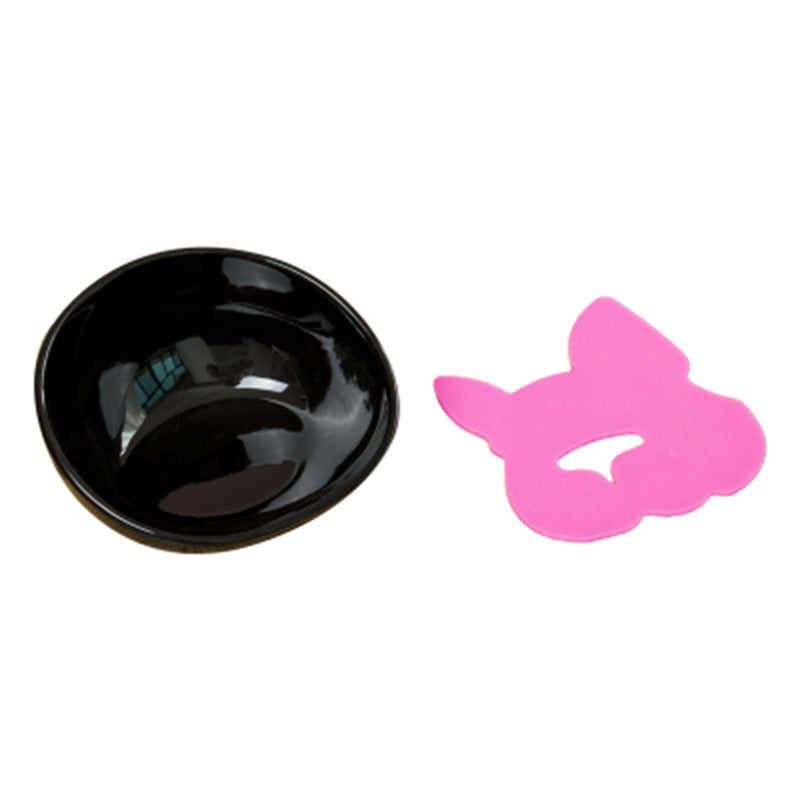 KFX-9093437 Ceramic Pet Bowl with Dining Table and Silicone Mat for Cats and Small to Medium Dogs