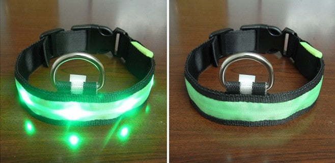 KFX-9095229 Luminous LED Pet Collar for Small and Medium Dogs - 7 Color Options, Adjustable Size