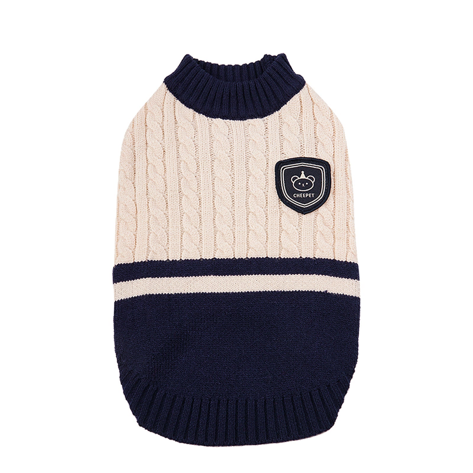 KFX-9097021 Cozy Color-Matching Sweater for Small Dogs in Dark Red, Dark Blue, and Green