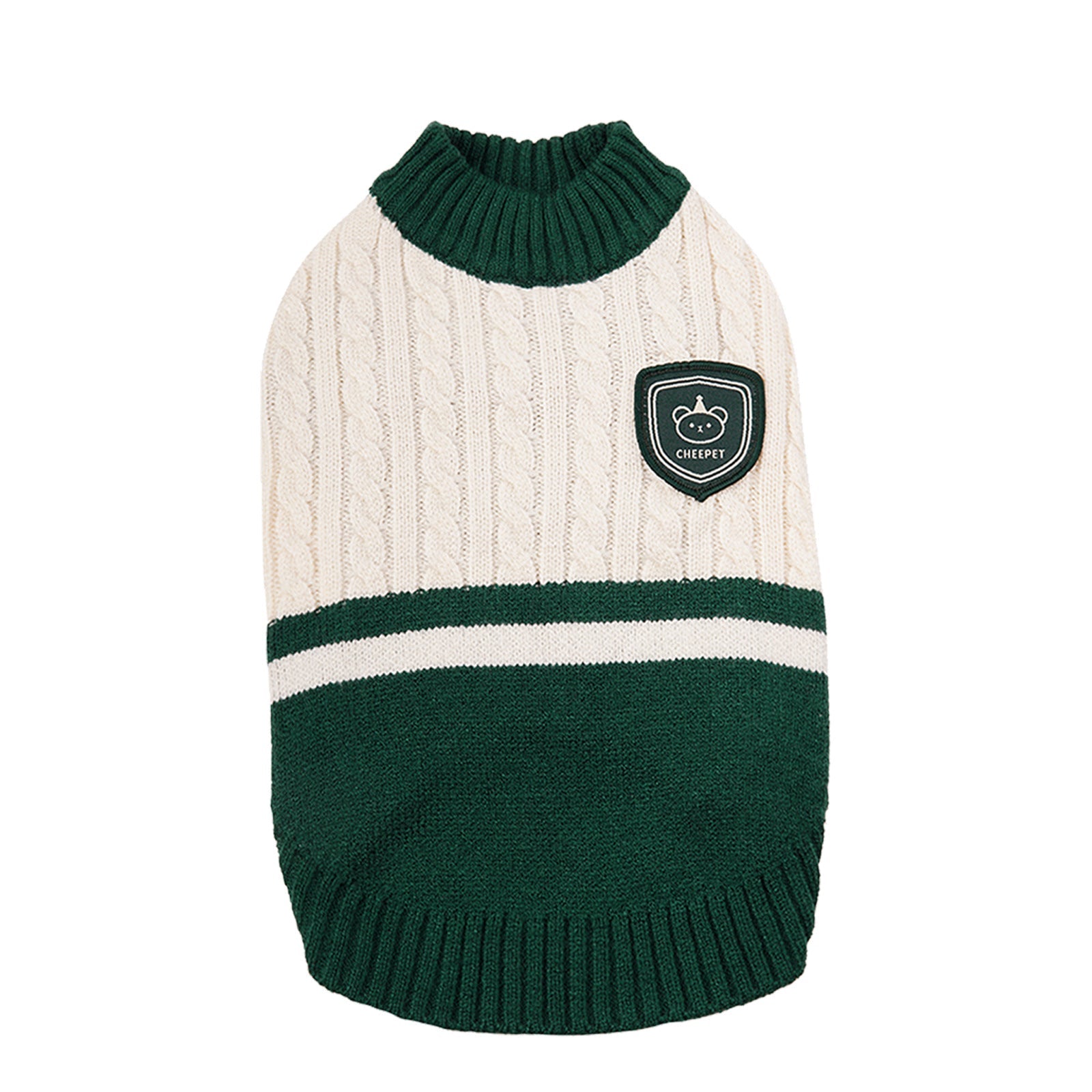 KFX-9097021 Cozy Color-Matching Sweater for Small Dogs in Dark Red, Dark Blue, and Green