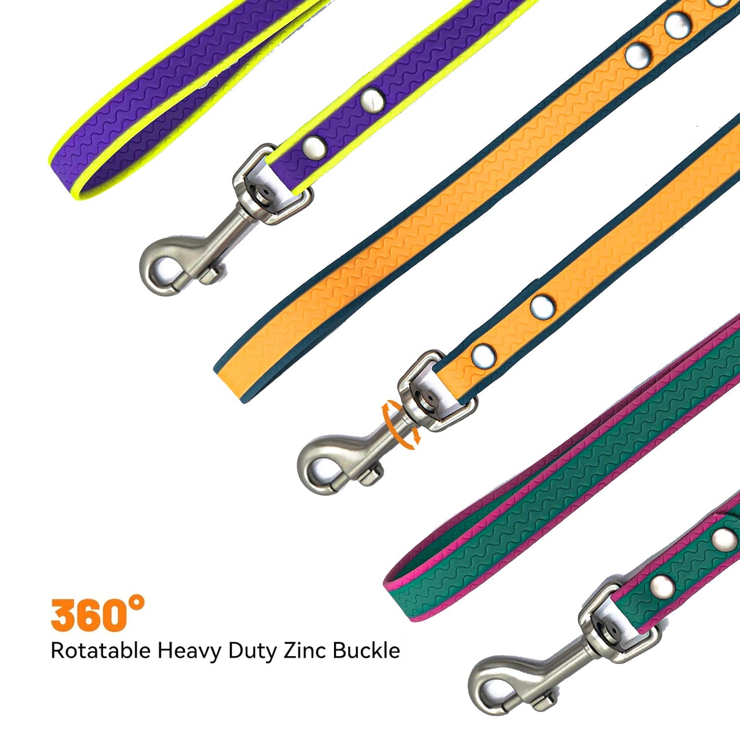 KFX-9098813 PVC Coated Two-Color Waterproof Dog Training Rope - 10FT, 20FT, 30FT Options