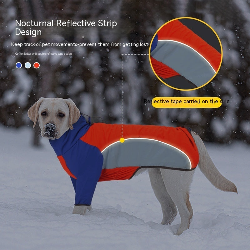 KFX-9103421 Waterproof Warm Shell Jacket for Dogs in Red and Blue - Sizes XS to XXL Available