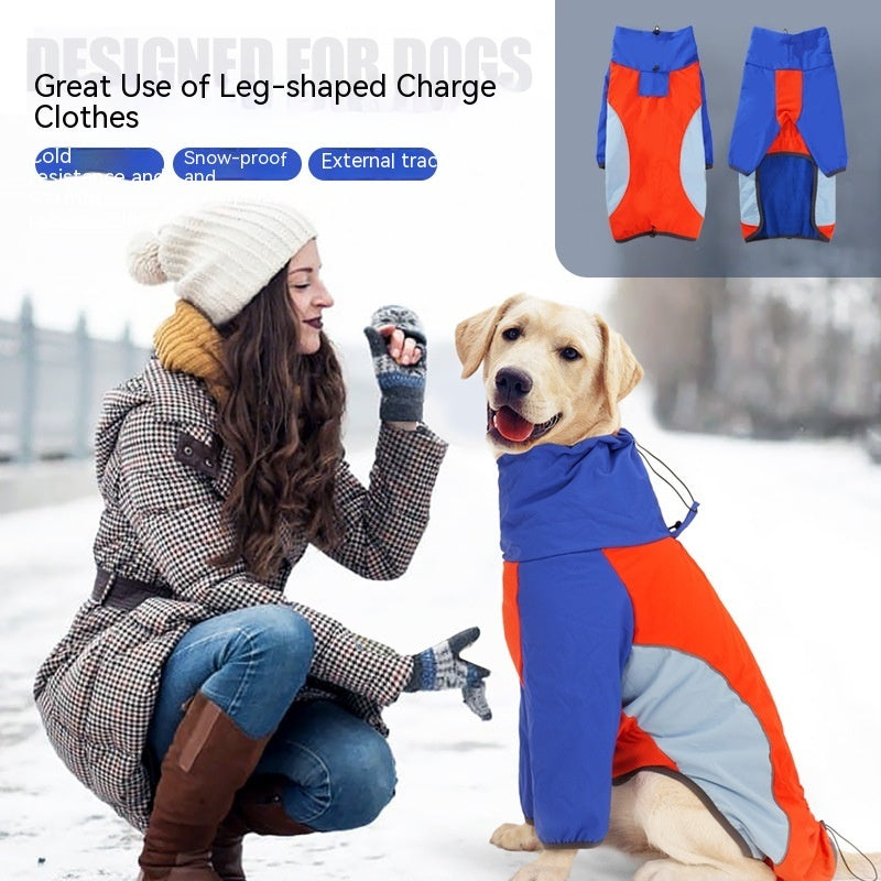 KFX-9103421 Waterproof Warm Shell Jacket for Dogs in Red and Blue - Sizes XS to XXL Available