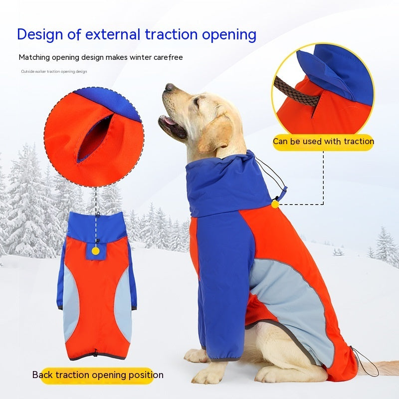 KFX-9103421 Waterproof Warm Shell Jacket for Dogs in Red and Blue - Sizes XS to XXL Available