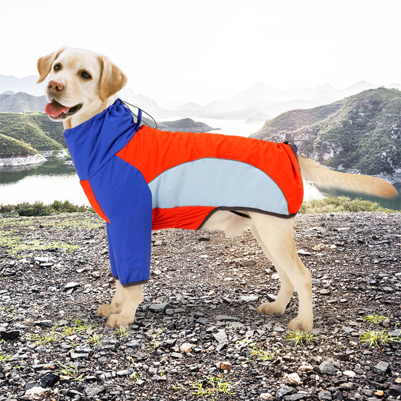 KFX-9103421 Waterproof Warm Shell Jacket for Dogs in Red and Blue - Sizes XS to XXL Available