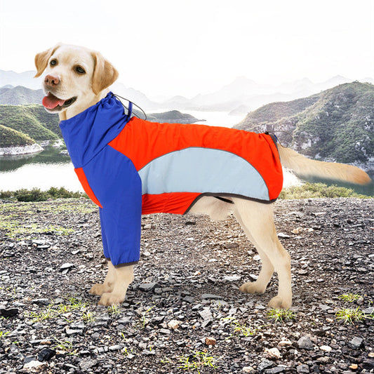 KFX-9103421 Waterproof Warm Shell Jacket for Dogs in Red and Blue - Sizes XS to XXL Available